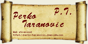 Perko Taranović vizit kartica